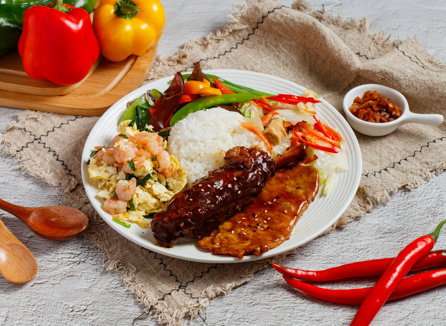 烤豚排飯