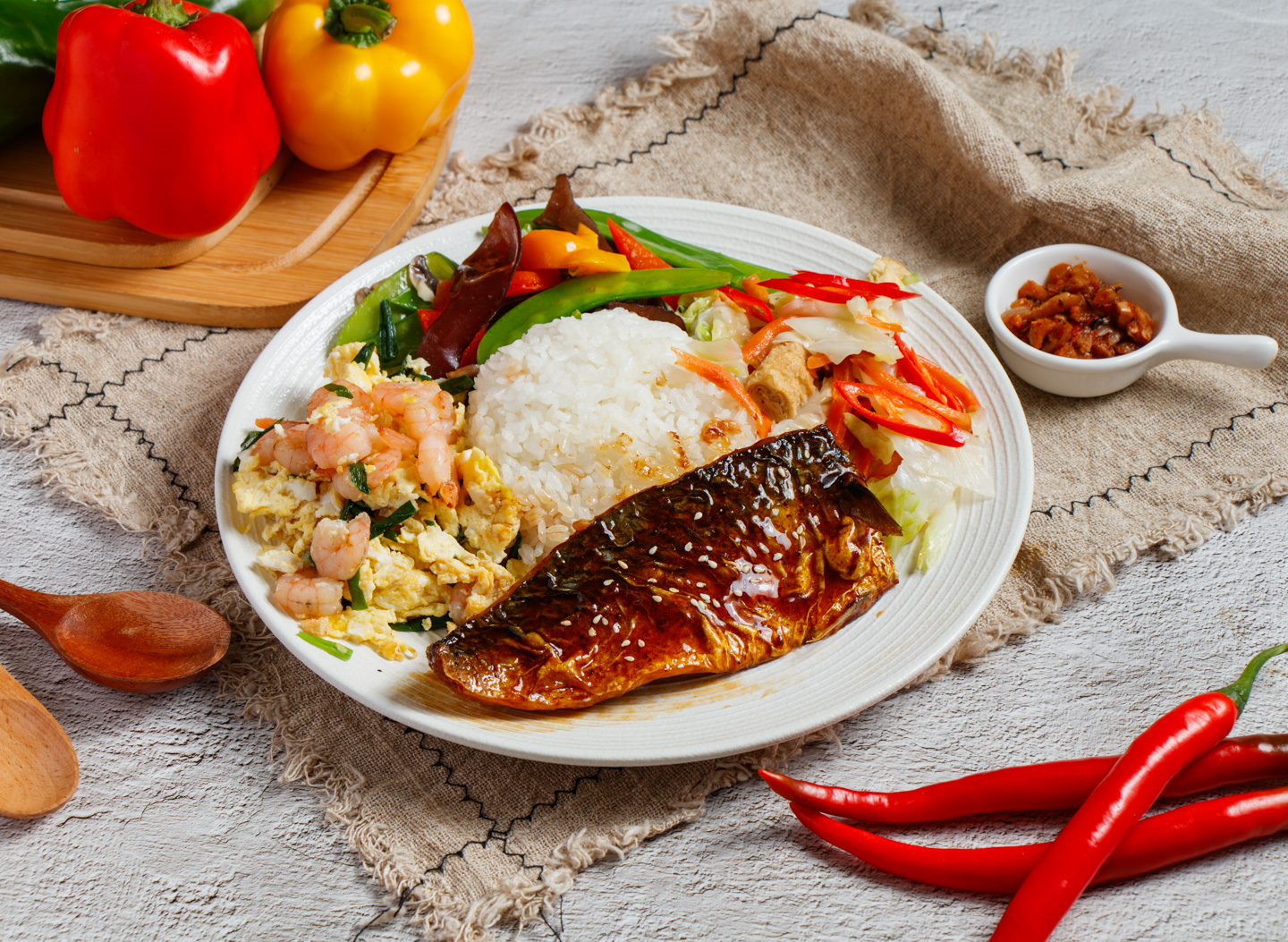 烤鯖魚飯